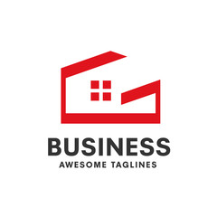 creative house symbol with letter G sign logo template