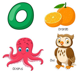 Illustration of O alphabet