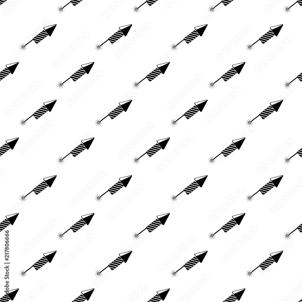 Poster fireworks icon in pattern style