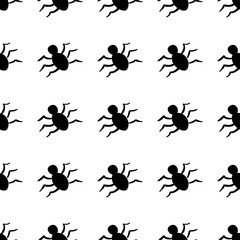 Halloween. Seamless pattern in elements of doodle and cartoon style.