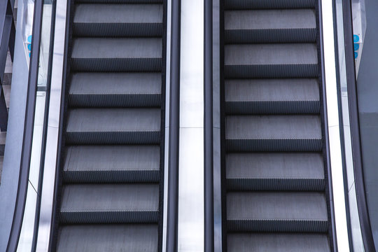 Escalator in shopping mall