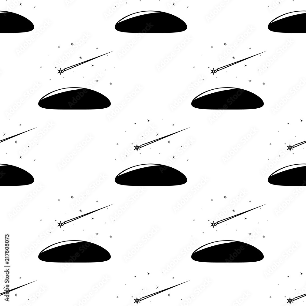 Poster shooting star in the sky icon. element of stars icons for mobile concept and web apps. pattern repea