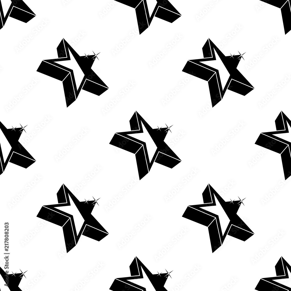 Poster 3d star icon. element of stars icons for mobile concept and web apps. pattern repeat seamless 3d sta