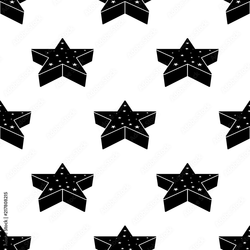 Poster 3d star icon. element of stars icons for mobile concept and web apps. pattern repeat seamless 3d sta