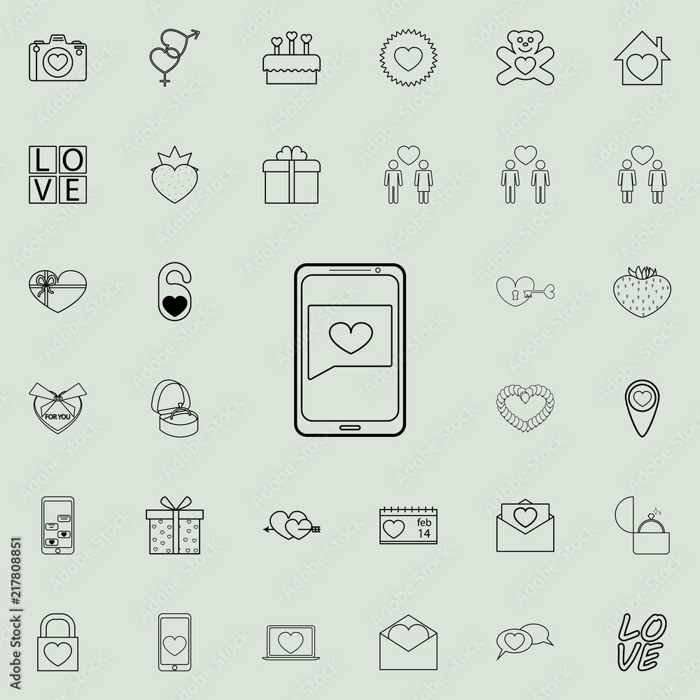 Poster message from a loved one icon. detailed set of valentine icons. premium quality graphic design sign.