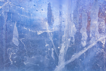 The texture of the ice. The frozen water.Winter background    