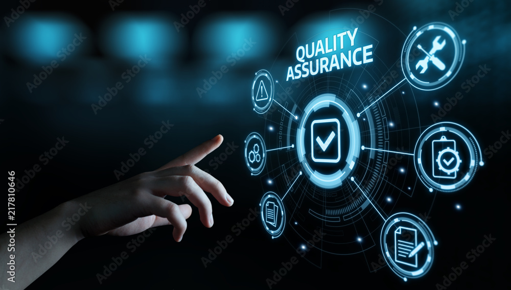 Wall mural quality assurance service guarantee standard internet business technology concept