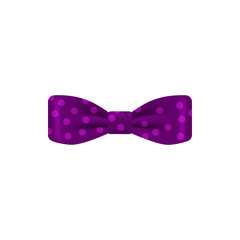 purple dotted colored bow tie icon. Element of bow tie illustration. Premium quality graphic design icon. Signs and symbols collection icon for websites, web design, mobile app