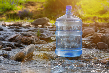 Natural mineral water in a large bottle - 217812027