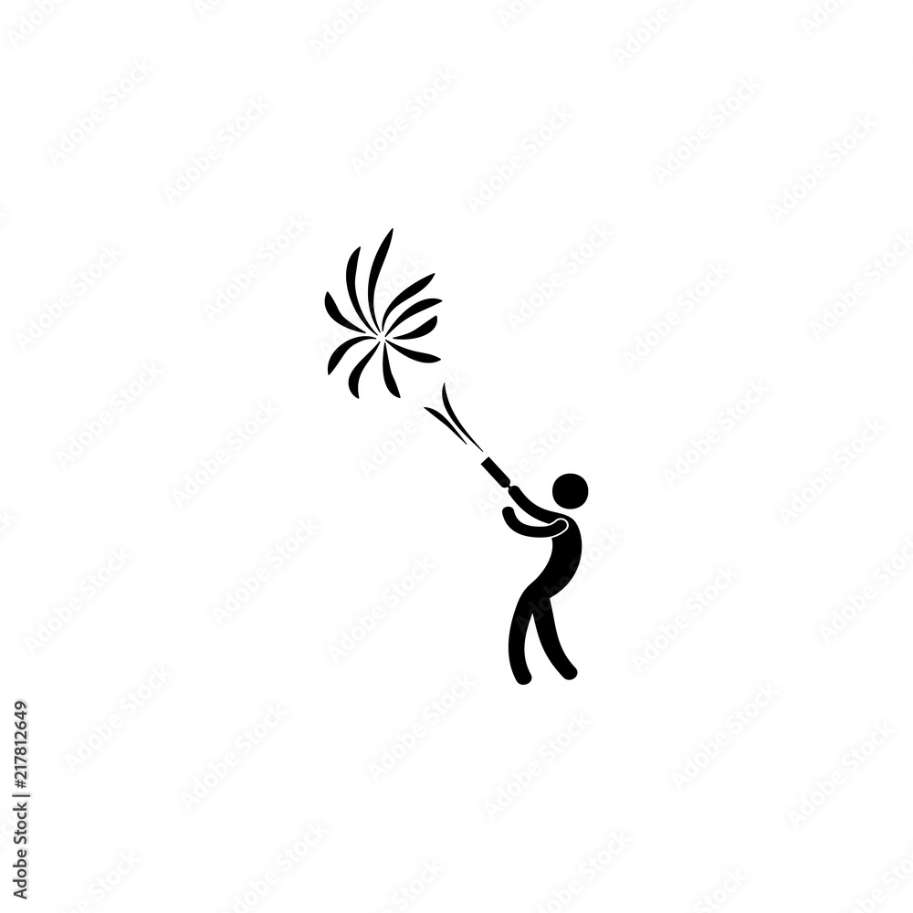 Poster to fire firework icon. element of party icon for mobile concept and web apps. detailed to fire firew