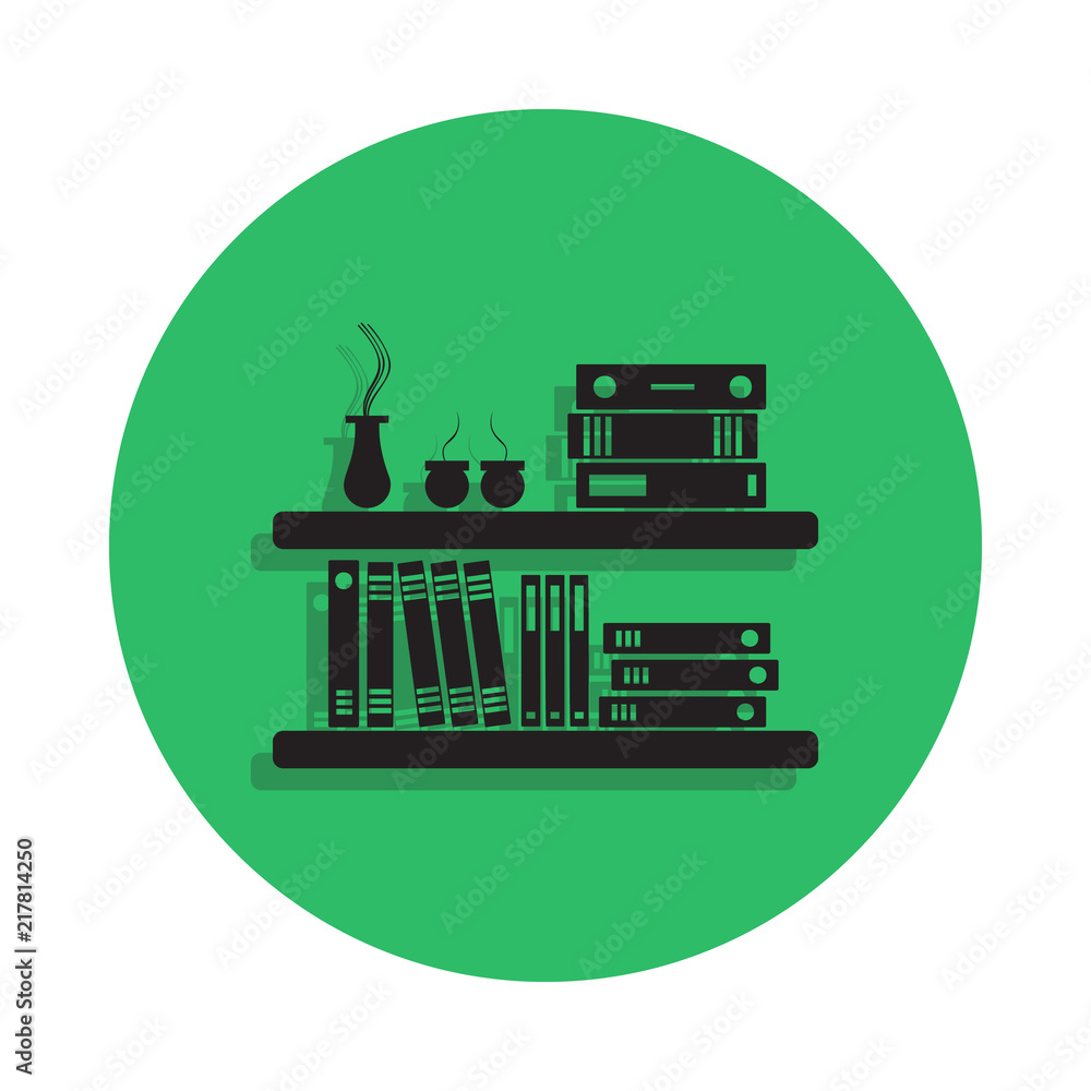 Poster books on the shelf illustration. element of library icon for mobile concept and web apps. detailed b