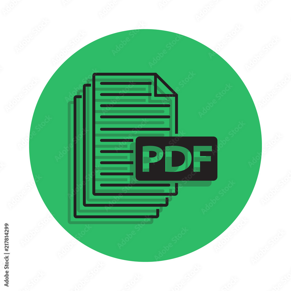 Poster pdf files illustration. element of library icon for mobile concept and web apps. detailed pdf files 