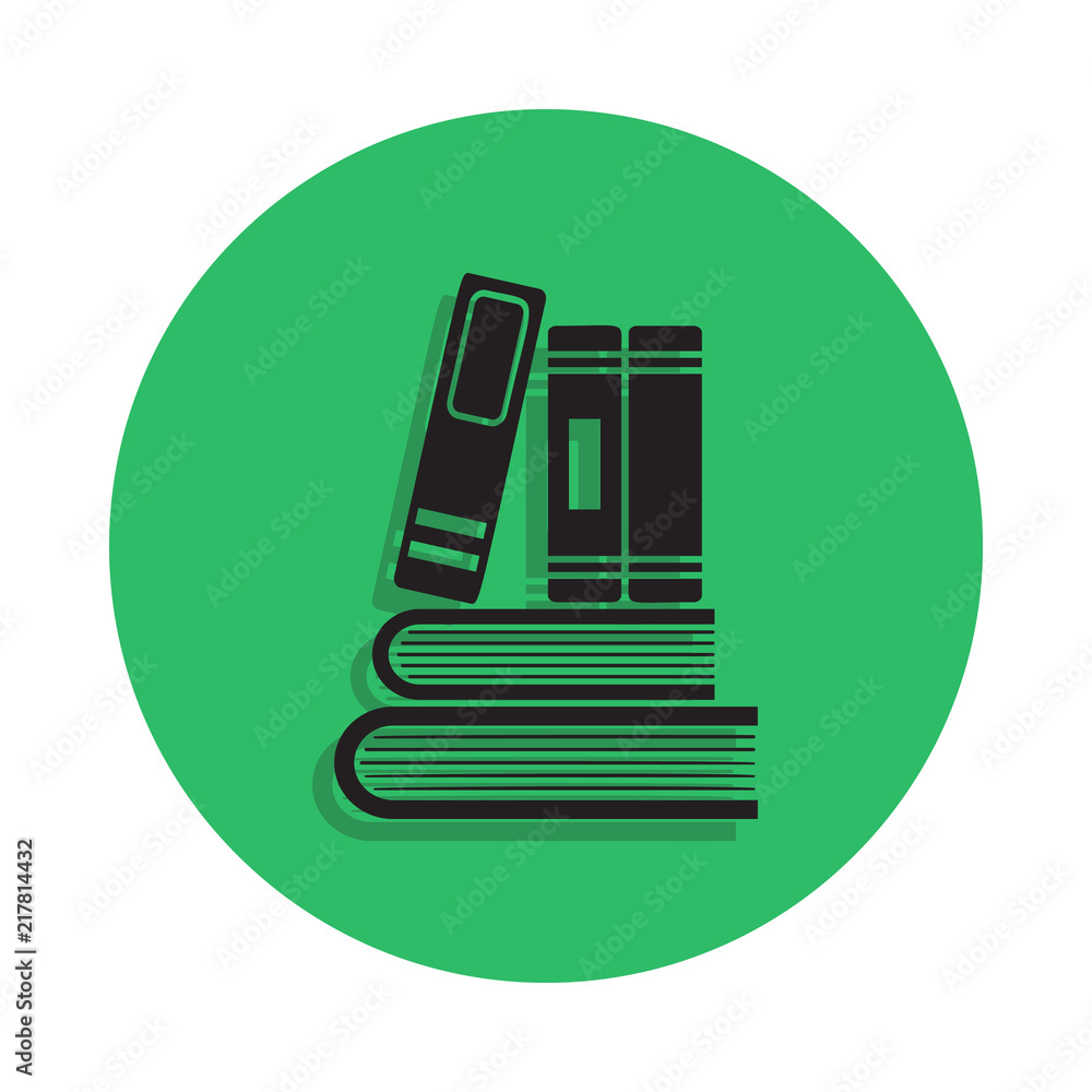Aufkleber pile of books illustration. element of library icon for mobile concept and web apps. detailed pile o