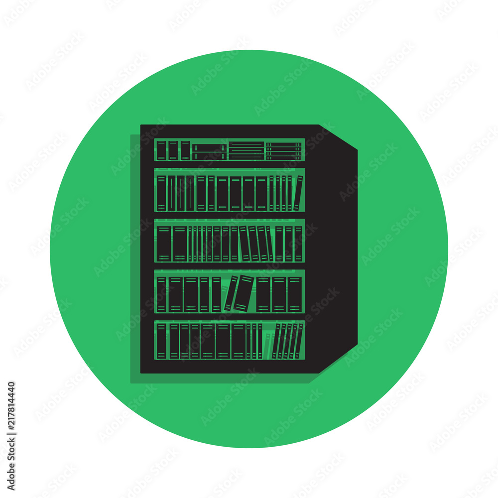 Poster bookshelves in the library illustration. element of library icon for mobile concept and web apps. de