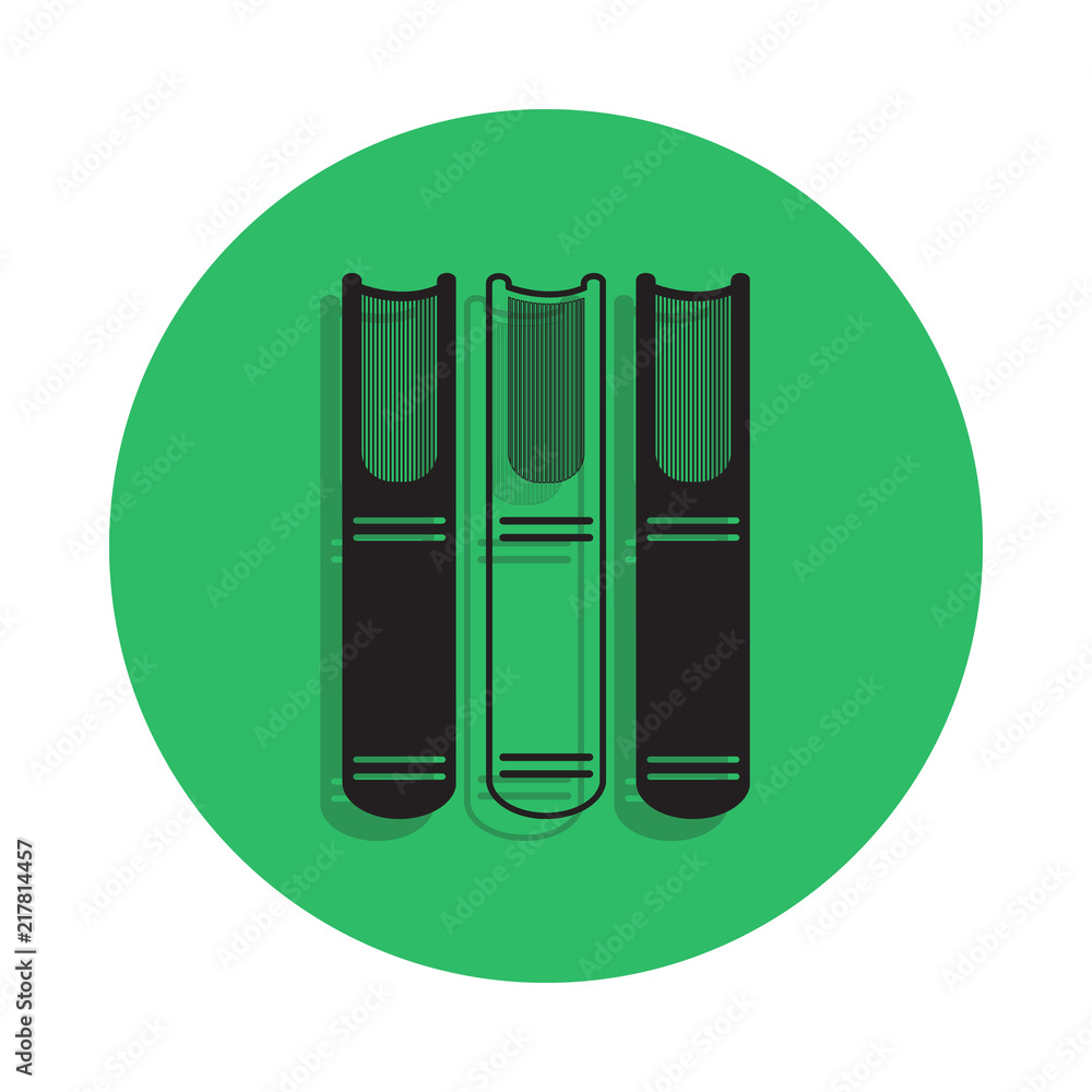 Poster books on the shelf illustration. element of library icon for mobile concept and web apps. detailed b