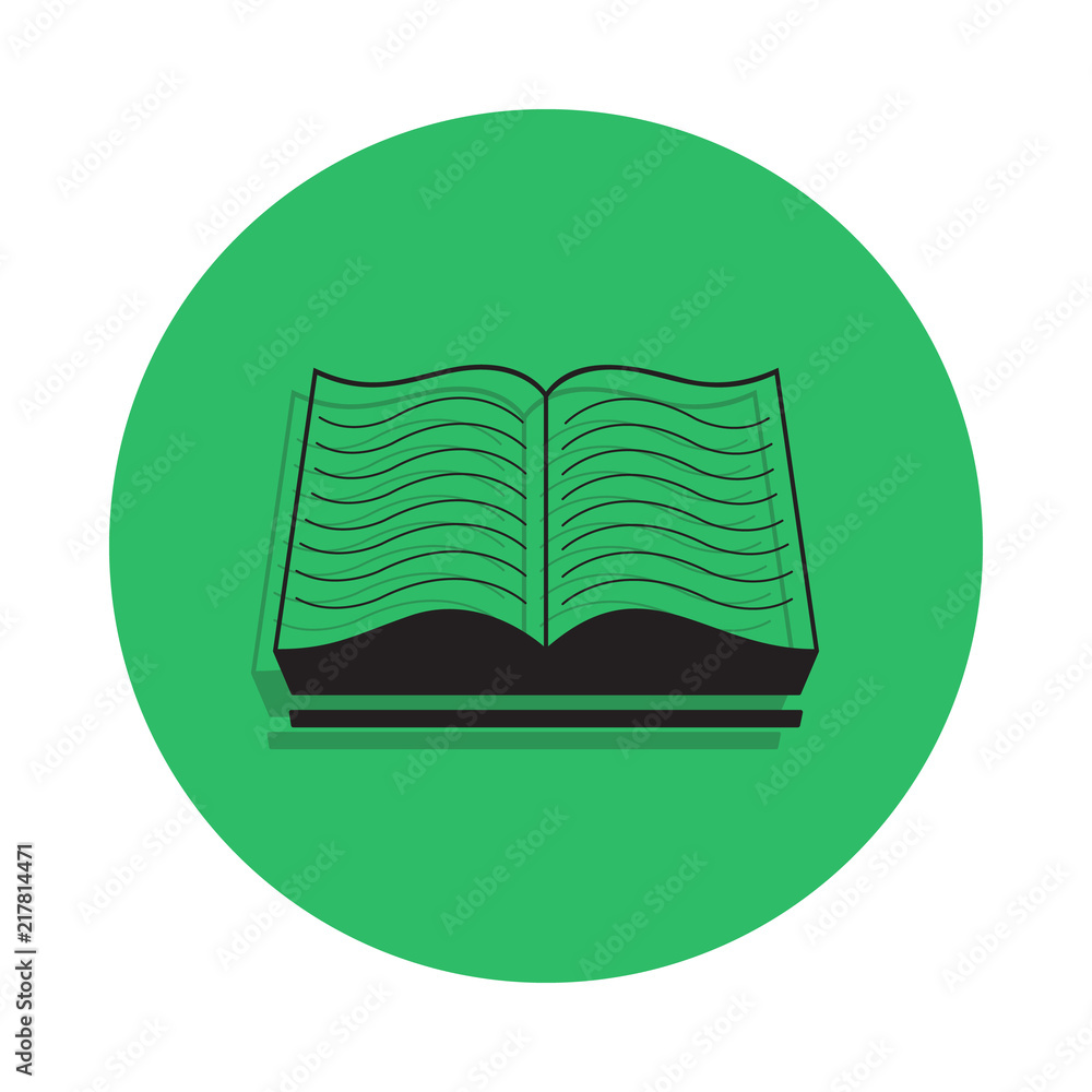 Poster open book illustration. element of library icon for mobile concept and web apps. detailed open book 