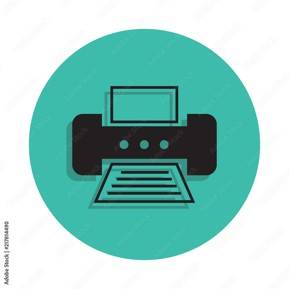 Poster portable printer icon. element of printing house for mobile concept and web apps icon. thin line ico
