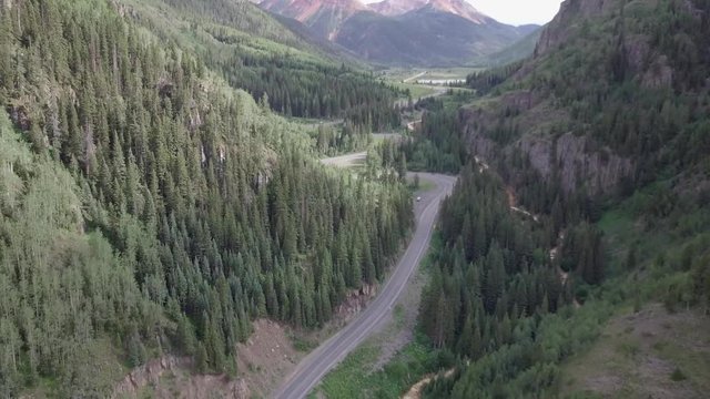 Million Dollar Highway Colorado Route 550 near Ouray Aerial
