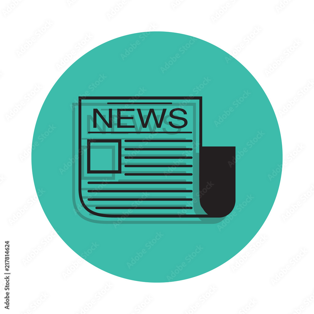 Poster newspaper icon. element of printing house for mobile concept and web apps icon. thin line icon with 