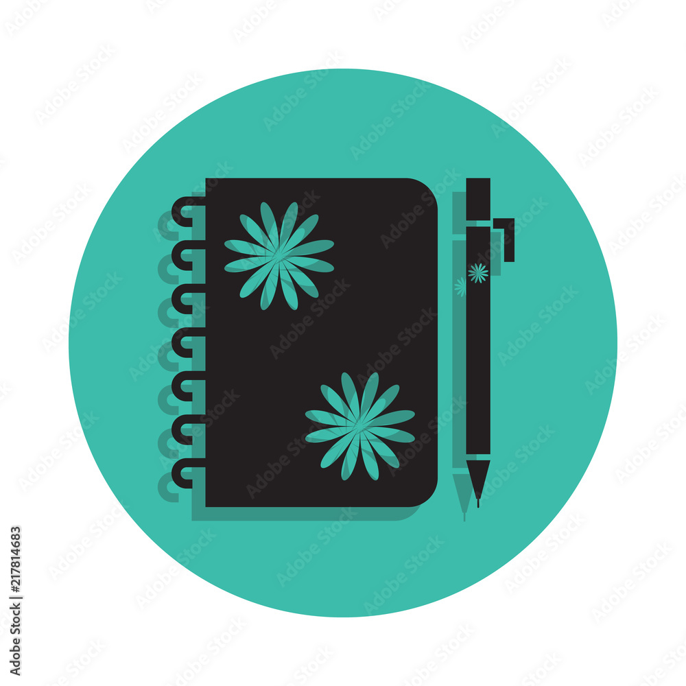 Poster notebook and pen icon. element of printing house for mobile concept and web apps icon. thin line ico