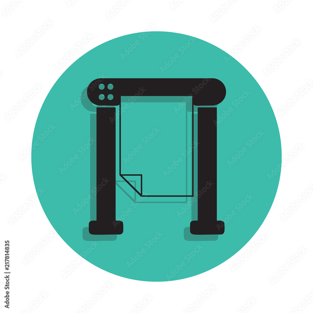 Poster thermal printer icon. element of printing house for mobile concept and web apps icon. thin line icon