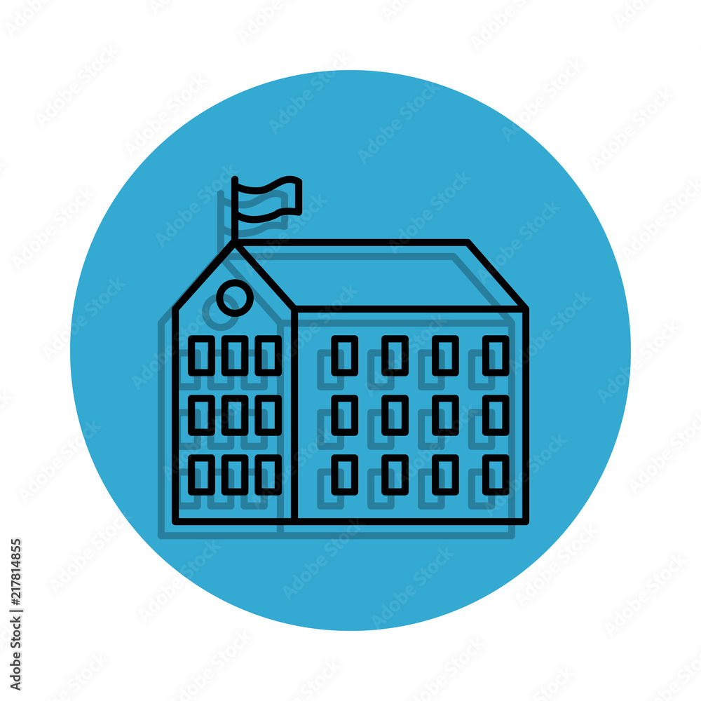 Poster school establishment icon. element of school for mobile concept and web apps icon. thin line icon wi