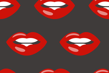 vector banner with lips