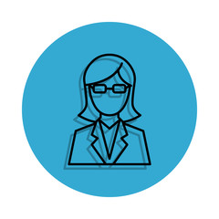 teacher icon. Element of school for mobile concept and web apps icon. Thin line icon with shadow in badge for website design and development, app development