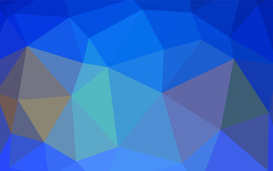 Fototapeta na wymiar Light BLUE vector shining triangular layout.