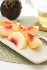 桃のデザート