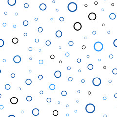 Light BLUE vector seamless layout with circle shapes.