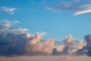 Cloudscape at twilight and blue sky