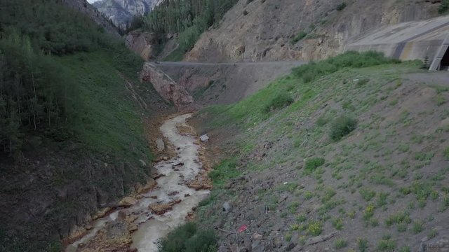 Bear Creek near Million Dollar Highway Colorado Route 550 near Ouray Aerial