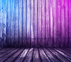 interior with neon lights