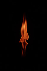 Fire flames on black