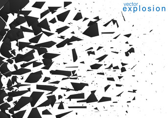 Abstract explosion of black.