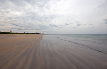 Swirling sand patterns on Nilaveli Beach in Trincomalee Sri Lanka Asia