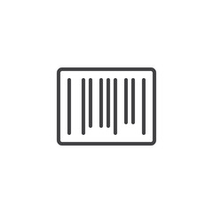 Barcode outline icon. linear style sign for mobile concept and web design. Bar code simple line vector icon. Symbol, logo illustration. Pixel perfect vector graphics