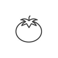 Tomato outline icon. linear style sign for mobile concept and web design. Vegetable simple line vector icon. Symbol, logo illustration. Pixel perfect vector graphics