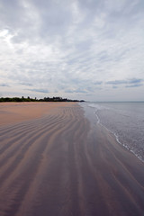 Swirling sand patterns on Nilaveli Beach in Trincomalee Sri Lanka Asia