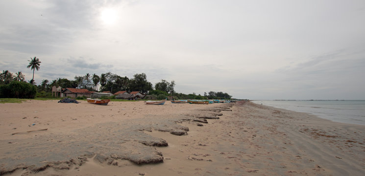 Swirling sand patterns on Nilaveli Beach in Trincomalee Sri Lanka Asia
