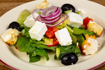 Greek salad with feta
