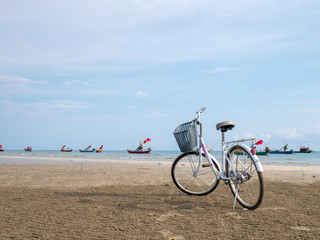 Bicycle beside the beach.