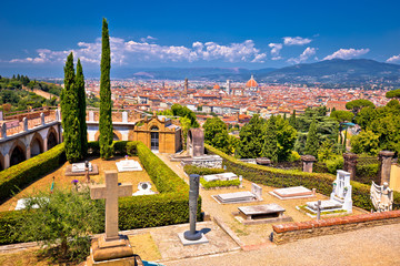 Florence cityscape panoramic view from San Miniato al Monte