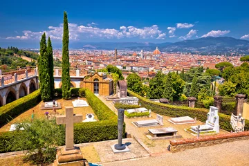 Foto op Canvas Florence cityscape panoramic view from San Miniato al Monte © xbrchx