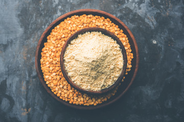 Besan, Gram or chickpea flour or powder is a pulse flour made from a variety of ground chickpea...