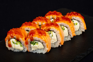 Japanese roll with salmon