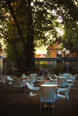 Empty Restaurant Garden