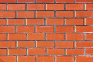 Wall from a red brick as an abstract background
