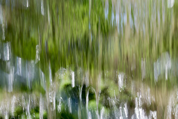 Wall of moving water in nature as background